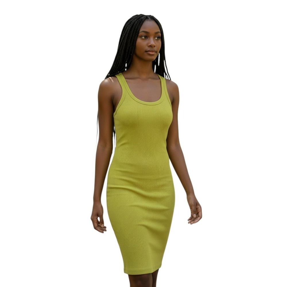 urban outfitters lime green dress Out From Under Tank Women's Medium Ribbed Mini Green maxi dress